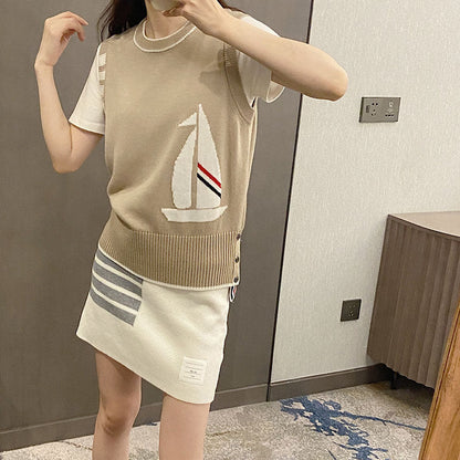 2025SS Sailboat wool vest THOM TREND