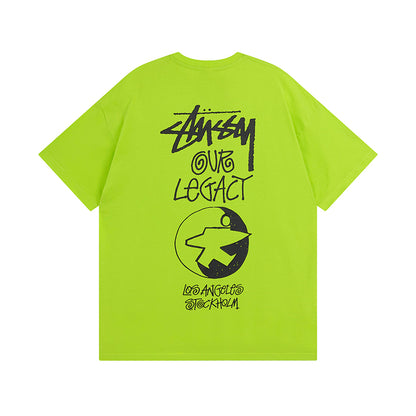 Surfing lettering short-sleeved T-shirt