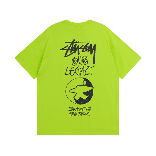 Surfing lettering short-sleeved T-shirt