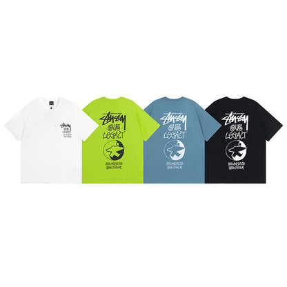 Surfing lettering short-sleeved T-shirt