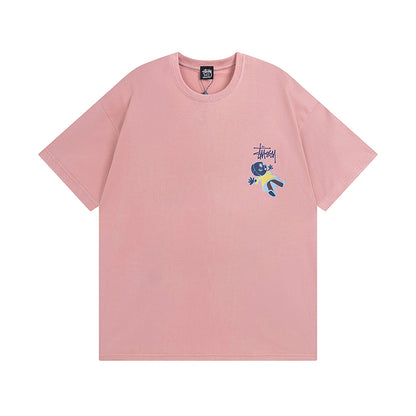 Doll print short-sleeved T-shirt