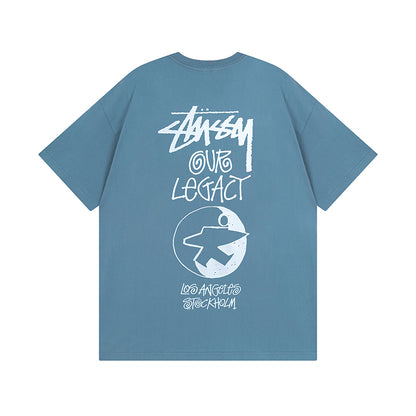Surfing lettering short-sleeved T-shirt