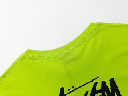Surfing lettering short-sleeved T-shirt