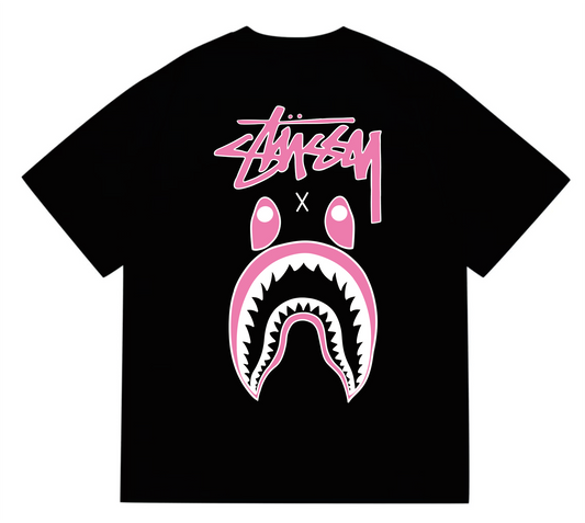 shark print T-shirt