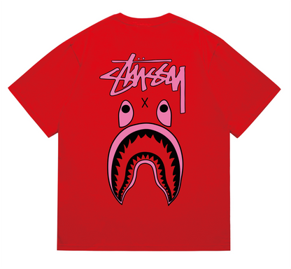 shark print T-shirt