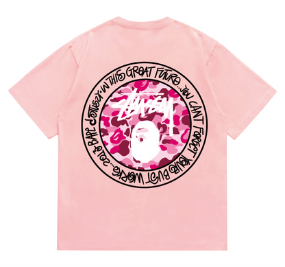 Classic letter print short sleeves